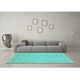 thumbnail image 3 of Ahgly Company Indoor Square Oriental Light Blue Modern Area Rugs, 6' Square, 3 of 4