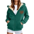 thumbnail image 2 of Veste à Capuche Zippée Chaude pour Femmes pour un Usage Quotidien Décontracté en Automne et Hiver, 2 of 4