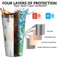 thumbnail image 3 of 16oz Tumblers White Christmas Tree Pattern Stainless Steel Vacuum Insulated Double Wall Travel Tumbler Cups Mug with Lid and Straw,Cleaning Brush for Coffee,Tea, 3 of 4