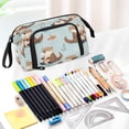 thumbnail image 5 of Nylon Fish Mouth Pencil Case with Large Capacity Zipper Pencil Pouch Cute Otters in Various Poses Pencil Bag Organizers, 5 of 7