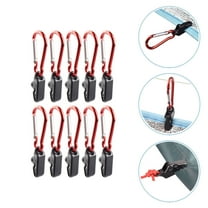 PAMINGONO 10Pcs Camping Awning Clamp Set Plastic Tent Clips with Toothed Mouth Design for Secure Outdoor Use