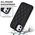 thumbnail image 3 of for iPhone 12 Mini Wallet Case with Card Holder RFID Blocking, Kickstand Card Slots Case, Dimaond Patterned Elegent PU Leather,Double Back Flip Magnetic Clasp and Durable Shockproof Cover,Black, 3 of 8