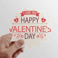 thumbnail image 1 of Heart Lock Joyeuse Saint-Valentin Amour Soleil Autocollant Vinyle Bagage Graffiti Fleur Décalcomanie, 1 of 3