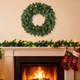 thumbnail image 4 of LED Christmas Wreath for Front Door Wall Display Christmas Wreath with Warm White Lights Battery Powered Holiday Decor for Festive Home Decorations, 4 of 6