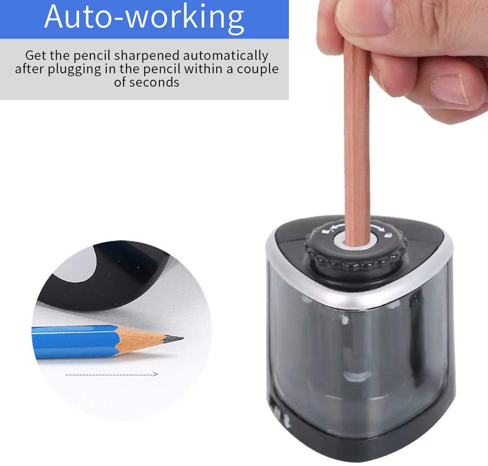 Electric Pencil Sharpener Automatic Touch Switch Artist Desktop School Office 