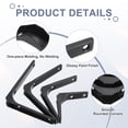 thumbnail image 3 of Uxcell 4Pcs Soportes de Estante Flotante, Soportes de Estante de Pared de 5 x 5 Pulgadas de Alta Resistencia, Soportes de Ángulo de Acero para Estantes de Madera, Armarios, Soporte de Encimera, Negro, 3 of 6