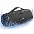 thumbnail image 1 of wonima44 Mirtune S100 Portable Bluetooth Speaker, 50W Punchy Bass &Clear Treble, Retractable Handle, 20H Playtime, IPX7 Waterproof, Customize EQ for Outdoor, Camping,Beach(Black), 1 of 1