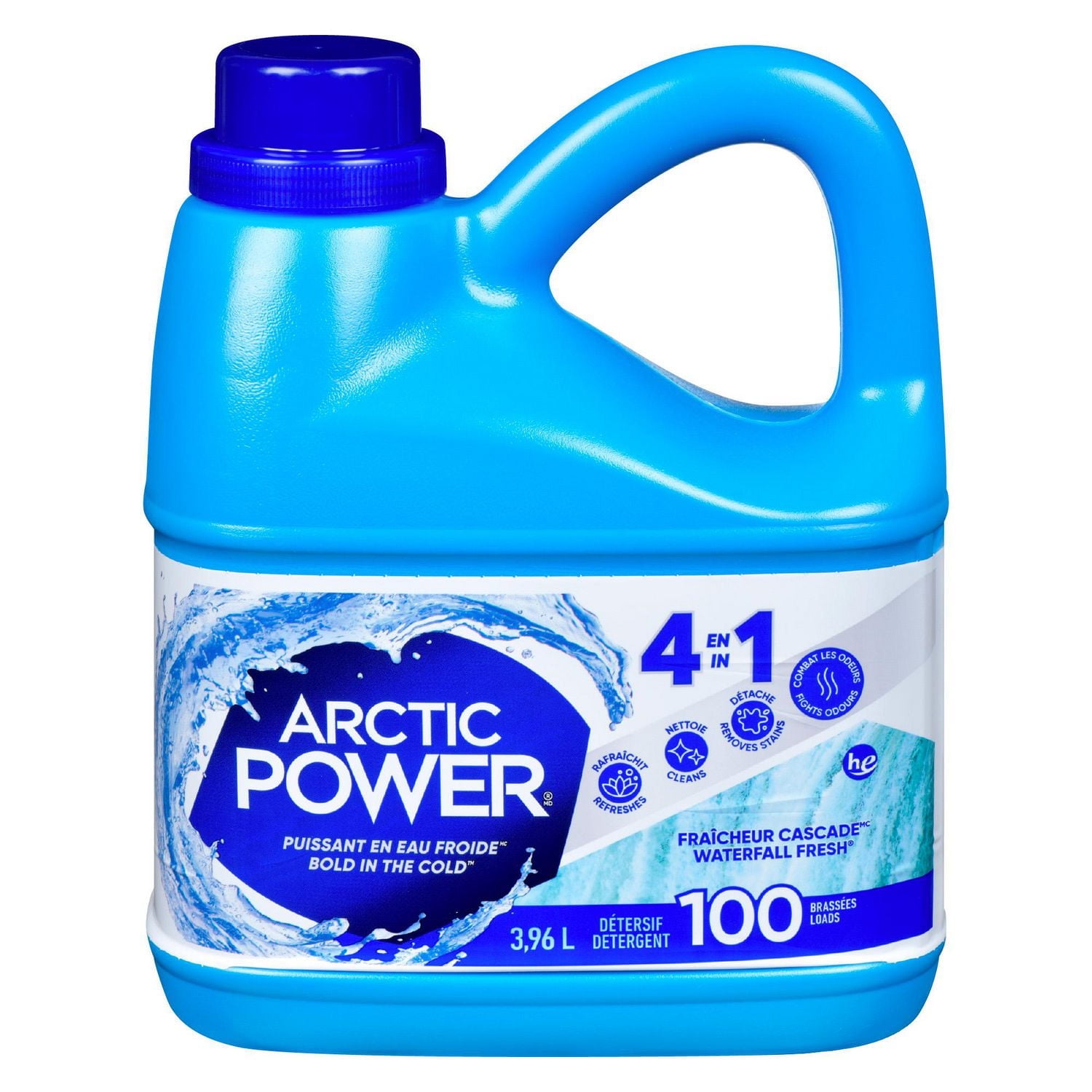 Détergent liquide Fraîcheur cascade d'Arctic Power 3,96 L, 100 brassées