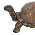 thumbnail image 5 of 11" x 6" Brown Polystone Turtle Sculpture, by DecMode, 5 of 11