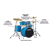Yamaha Rydeen 5-Piece Shell Pack With 20 Bass Drum Sky Blue