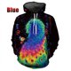 thumbnail image 3 of Sudadera con capucha hermosa de pavo real para hombre, suéteres para hombre, sudaderas con capucha con estampado 3D de animales del zoológico Maurya, ropa para mujer, moda Harajuku, sudadera con capuc, 3 of 5