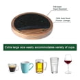 thumbnail image 4 of Wood Coasters for Drinks, Absorbent Coaster Sets of 5, Drinks Coasters for Coffee Tabletop Protection, Non-Slip Black, 4 of 5