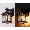 thumbnail image 3 of FSLiving Waterproof Wall Sconce Plug-in Wall Mount Lantern Downward Fixture Traditional Desigh Black Finish,Clear Glass Shade,UL Listed for Outdoor/Indoor - 1 Light, 3 of 7