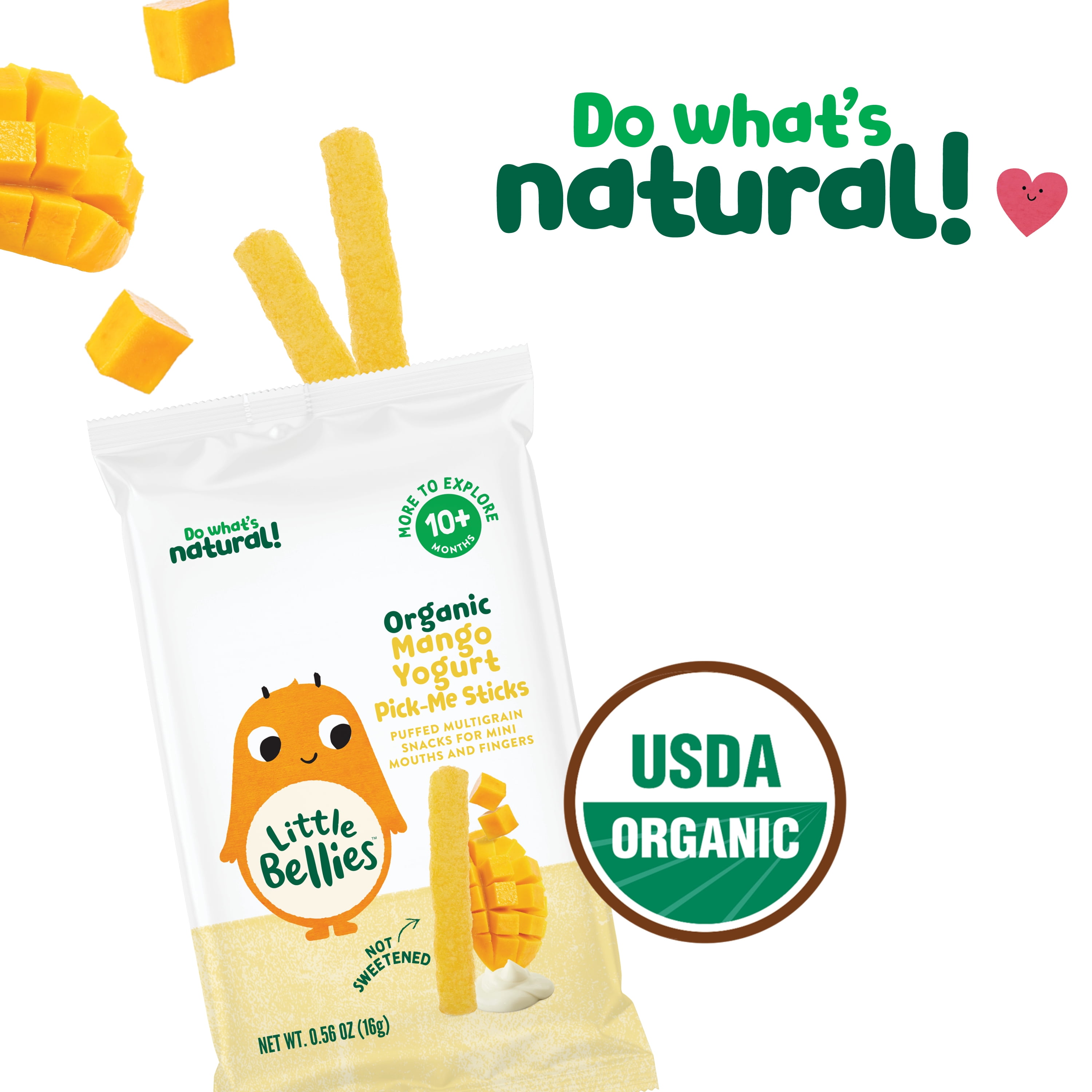 Little Bellies Organic Mango Yogurt Pick-Me Sticks 0.56 oz