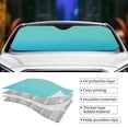 thumbnail image 3 of Yiaed Teal Turquoise Print Car Windshield Sunshade Front Auto Car Front Window Sun Shade Foldable Sun Visor Shield Cover Auto Accessories for Sedan SUV Truck-Medium, 3 of 5