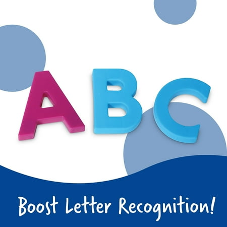 Learning Resources Jumbo Magnetic Uppercase Letters, Preschool Toys, 40 pcs, for Kids Girls Boys, Ages 3+