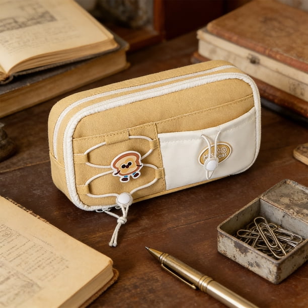 Stylish Multi-layer Drawstring Pencil Case For Middle And High School Students A Storage Tool For Stationery Boxes And A Large Capacity Pencil Case
