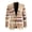 Geometric Diamond Print, variant on Psesaysky Solid Regular Fit Suits Set for Work Daily Wear, Polyester Long Sleeve Men's Blazer with Slim Fit