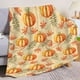 thumbnail image 5 of Decoraciones de Halloween, manta de calabaza con hojas de arce, linda manta para mascotas, cálida, acogedora, suave y ligera, manta de franela con patrón para Acción de Gracias, Halloween, decoración, 5 of 6
