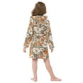 thumbnail image 4 of FORMRS Niños Bathrobe Unisex Hooded Robe Soft Plush Pajamas Sleepwear, Size 4-6T, Rustic Floral, 4 of 7
