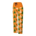 thumbnail image 6 of Christmas Lounge Pants For Women Comfy Wide Leg Trouser Casual Mid Rise Drawstring Pants Orange M, 6 of 6