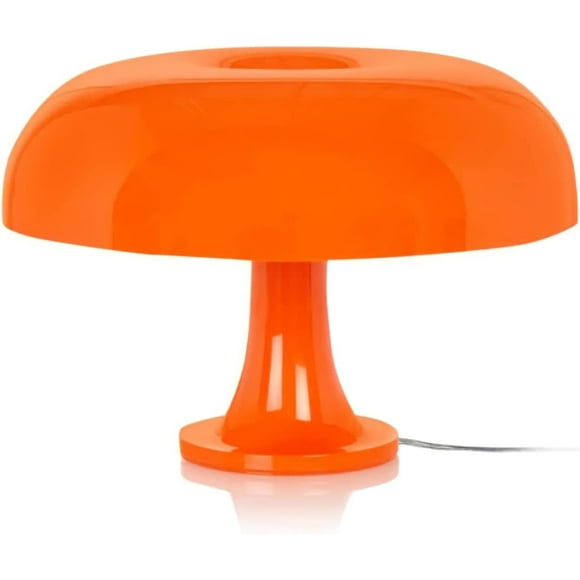 Orange Mushroom Lamp for Room Aesthetic Modern Lighting for Bedroom | Cool Retro Living Room Decor (Orange)
