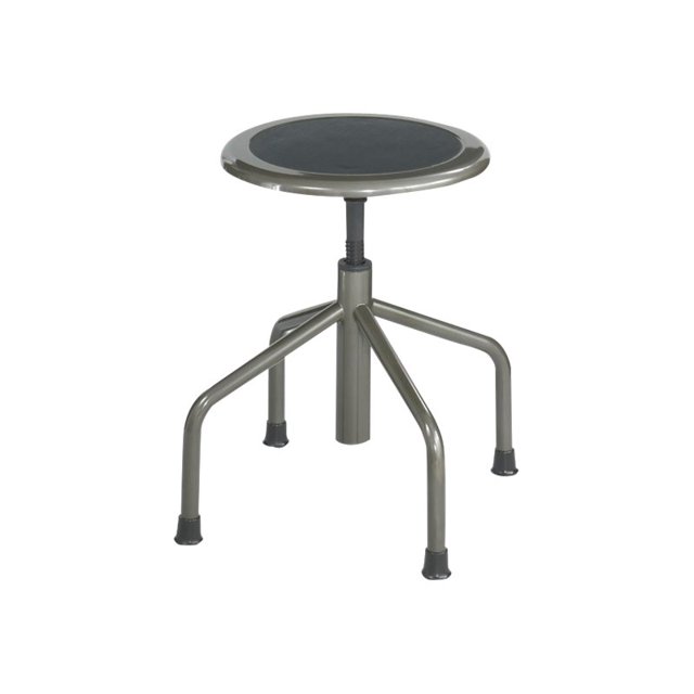 Safco Diesel Base Basse - Tabouret - Pivotant - Cuir, Acier - Étain