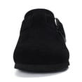 thumbnail image 4 of Comwarm Genuine Suede Clogs for Women, Memory Foam Cork Footbed Potato Slip on Leather Shoes, Black, 4 of 7