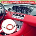 thumbnail image 5 of 3.5mm 1/8 inch Male to Male 4 Pole Car AUX Audio Cord Cable Record Headphone RED, 5 of 10