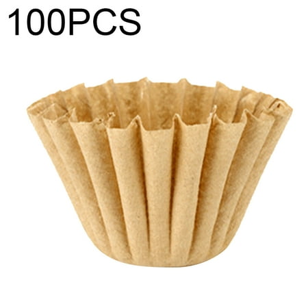 

100pcs For 1-4 Cup Espresso Barista Coffee Filter Paper Wave Shaped Practical