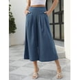 thumbnail image 1 of Pantalones de mujer de algodón elásticos con cintura ancha y largo hasta el tobillo, pantalones de trabajo con bolsillos, pantalones casuales, pantalones holgados para mujer, 1 of 6