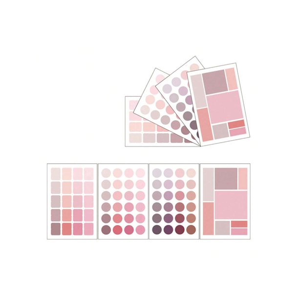 1pack 4pcs Various Shape & Color Salt Series Multifunctional Index Sticker, Memo Pad