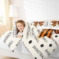 thumbnail image 3 of Erosebridal Teens Black Orange Bow Tie Full Size Comforter Sets 3 Pieces,Kids Boys Girls Sport Basketball Print Bedding Sets,Breathable Home Decor, 3 of 6