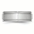 thumbnail image 3 of Cobalt Satin and Polished Ridged Edge 8mm Band Ring 8 Size, 3 of 6