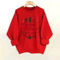 thumbnail image 3 of Maplenight Women's Christmas Sweatshirt Crew Neck Letter Printed Sweatshirts Holiday Vacation Loose Casual Long Sleeve Shirts, 3 of 5
