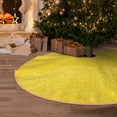 thumbnail image 6 of Daiia Yellow Glitter Drawing Merry Christmas Tree Skirt , Xmas Large Lace-up Tree Skirt, Santa Snowflakes Rustic Home Decorations New Year Party Farmhouse Decor-36", 6 of 7