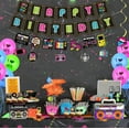 thumbnail image 3 of 80s Party Decorations - Including Happy Birthday Banner, 80s Element Bunting, Hanging Swirls, Balloon, for 80s Birthday Party Decorations, 3 of 8