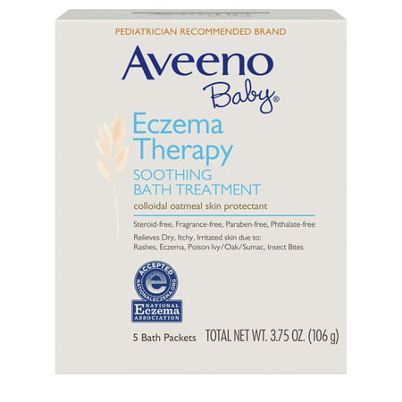 Aveeno Baby Eczema Therapy Soothing Bath Treatment with Natural Oatmeal, 5 (Best Washing Powder For Babies With Eczema)