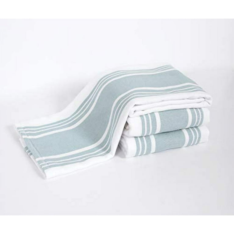 All-Clad Stripe Dual Sided Woven Kitchen Towel, Set of 3 - Cappuccino