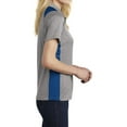 thumbnail image 5 of Mafoose Women's Heather Colorblock Contender Polo Vintage Heather/ True Royal 2X-Large, 5 of 5