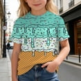 thumbnail image 6 of Angala Toddler Boys Tees Ice Cream Print Summer Shirts Crew Neck Short Sleeve Comfortable Casual Kids T Shirts Size 5-6 Years Light Green, 6 of 6