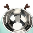 thumbnail image 3 of Juego de comedero de comida para mascotas y dispensadores de agua automáticos con cuenco de acero inoxidable desmontable para mascotas pequeñas y medianas, 3 of 8