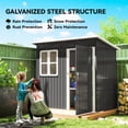 thumbnail image 4 of Outsunny 7' x 4' Metal Outdoor Storage Shed with Window, Lockable Door, 4 of 10