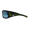 thumbnail image 4 of Choppers Mens Spider Web Print Rectangular Warp Biker Motorcycle Sunglasses Yellow Mirror, 4 of 4