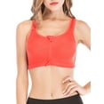 thumbnail image 4 of FALEXO Women Seamless Padded Front-close Zipper Sport High Impact Racerback Bra, 4 of 7