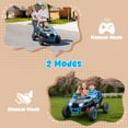 thumbnail image 3 of 24V Ride on Toy Cars 2 Seater, Kids Ride on UTV Cars with Remote Control, Battery Powered Electric Car for Kids Boys Girls 3-8 w/Bluetooth and Lights, 4 Wheelers Drive, Blue, 3 of 8