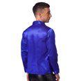 thumbnail image 4 of vastwit Mens 70s Sequins Disco Dance Shirt Long Sleeve Button Down Shirt for Party Club Blue M, 4 of 6
