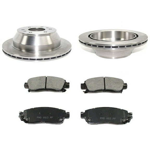 Rear Brake Pad and Rotor Kit - Compatible with 2005 - 2009 Saab 9-7x 2006 2007 2008