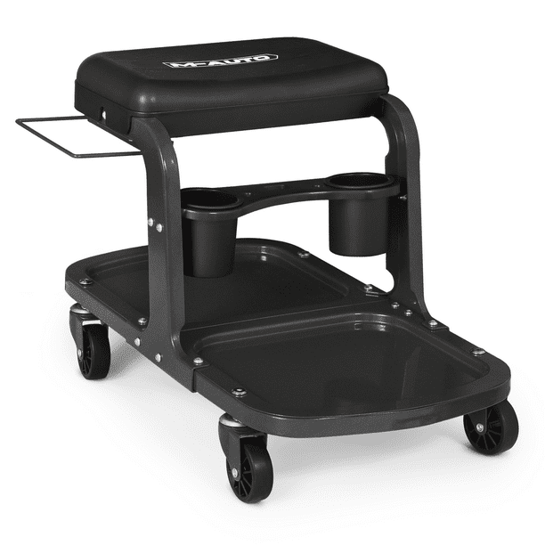 MAUTO Rectangular Rolling Creeper Seat Padded Mechanic