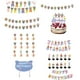 thumbnail image 2 of Ounissouiy 1 Uds. Conjunto de tarjeta de papel de arcoíris de 16,4 pies para fiesta de cumpleaños, cartel de feliz cumpleaños, cartel de Kits de decoración para fiestas Azul 7 pulgadas, 2 of 6